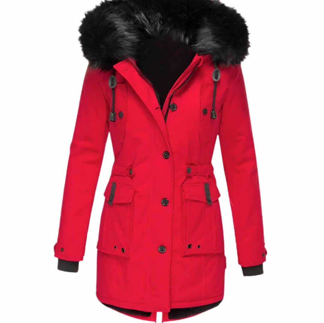 Mary | Women's Long Faux Fur Hooded Winter Jacket
