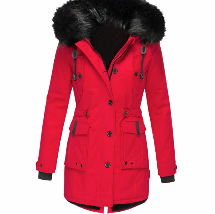Mary | Women's Long Faux Fur Hooded Winter Jacket