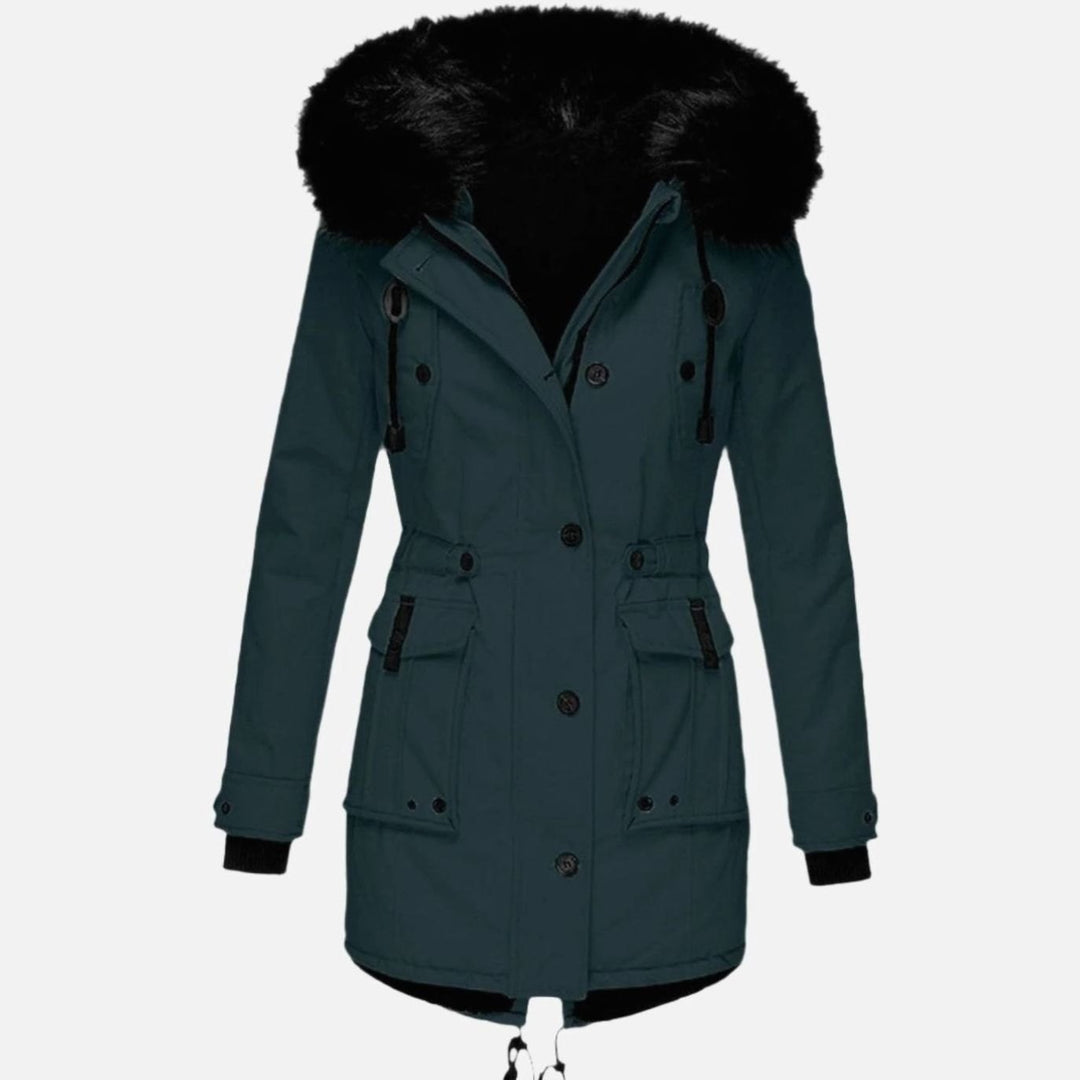 Mary | Women's Long Faux Fur Hooded Winter Jacket