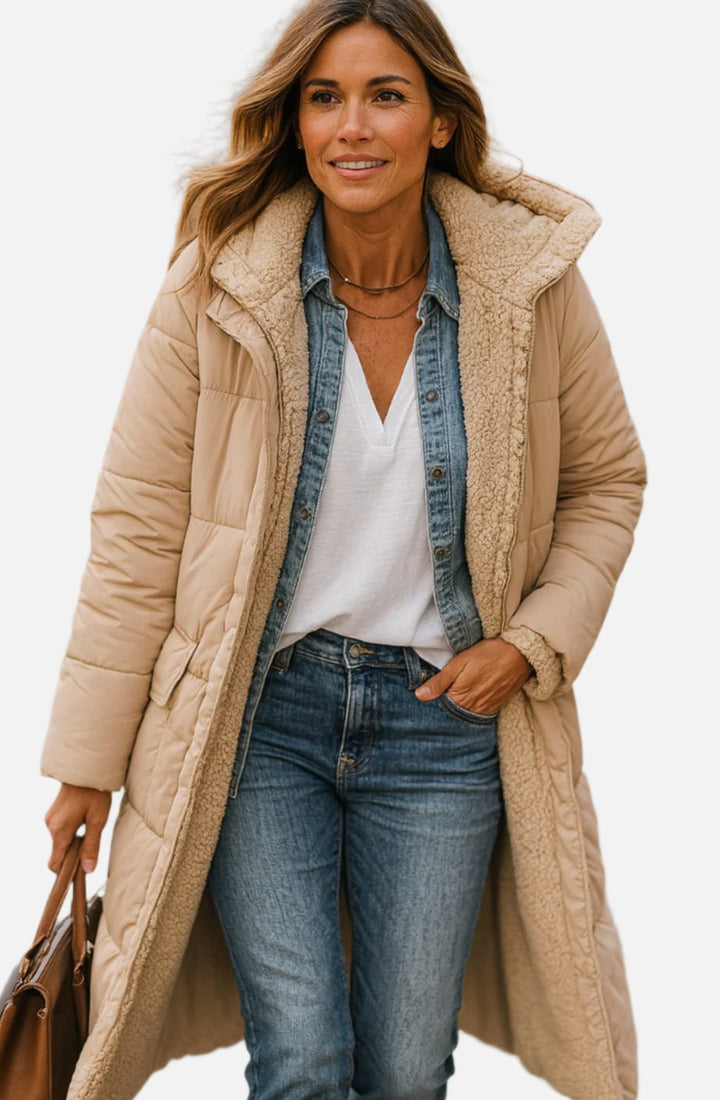 Selma | Women's Long Sherpa-Lined Puffer Jacket