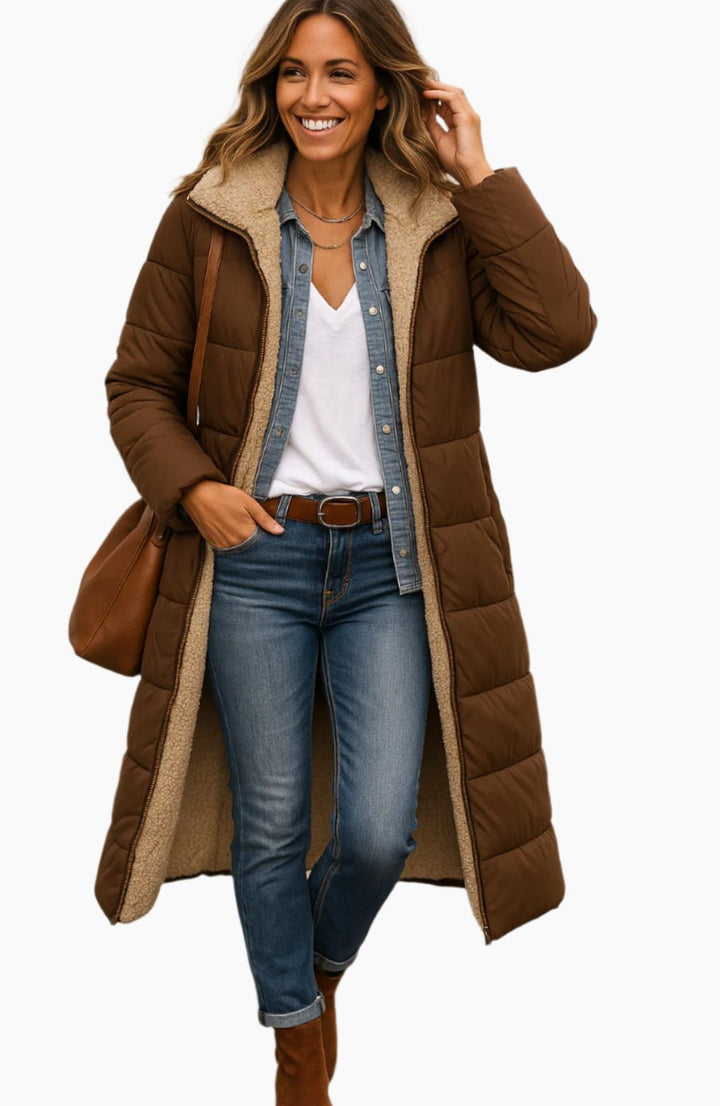 Selma | Women's Long Sherpa-Lined Puffer Jacket