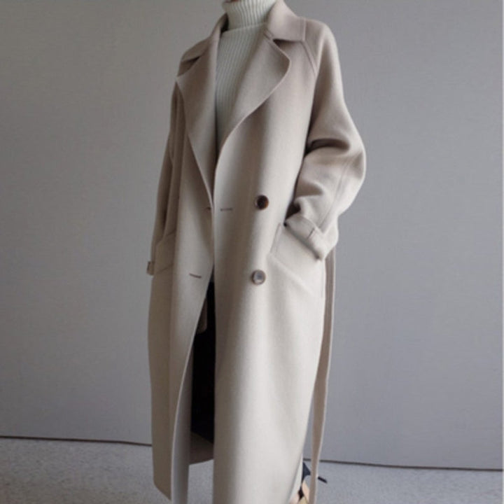 Fenella | Women's Long Double-Breasted Belted Coat