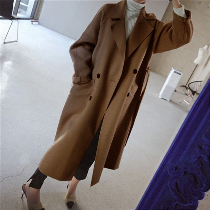 Fenella | Women's Long Double-Breasted Belted Coat