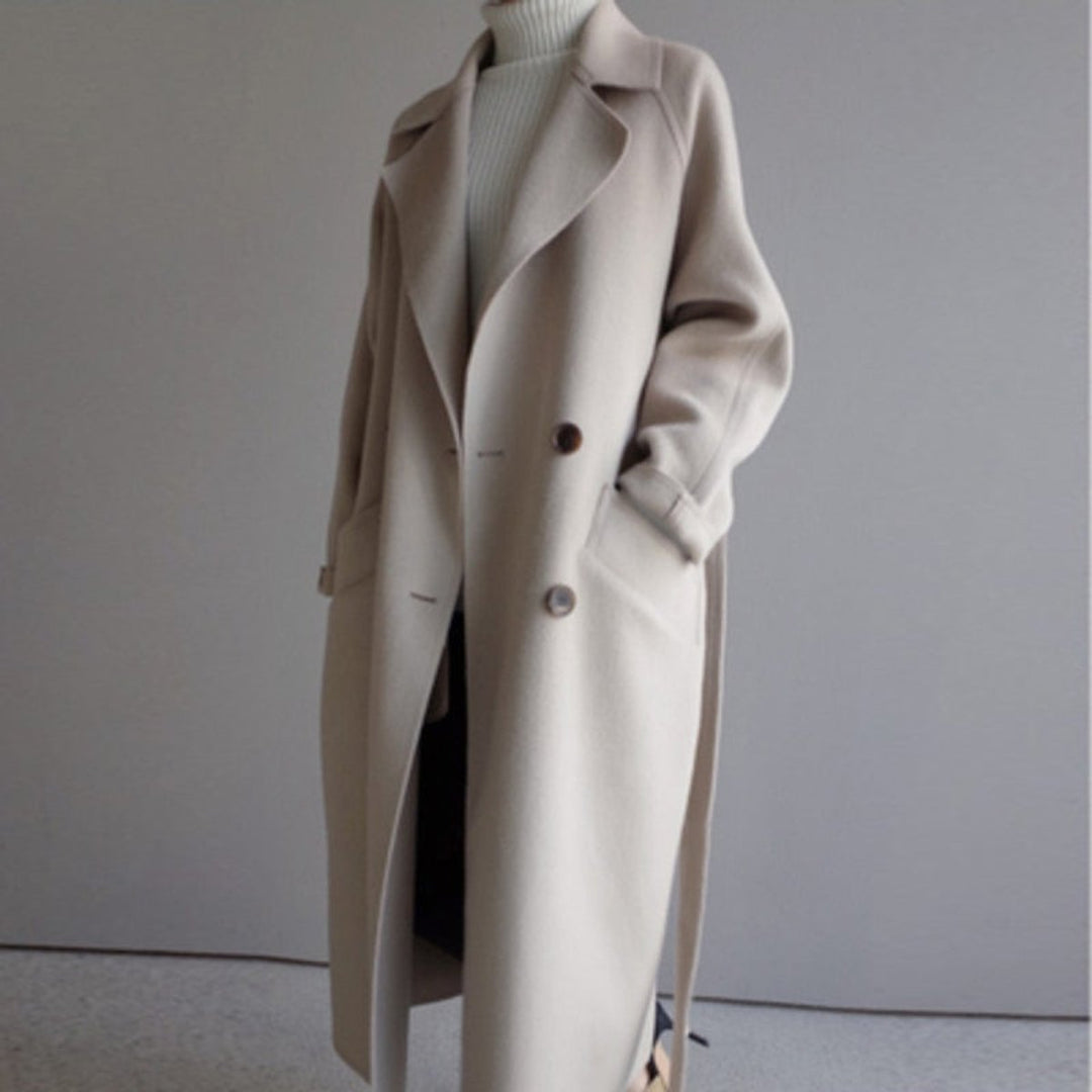 Fenella | Women's Long Double-Breasted Belted Coat