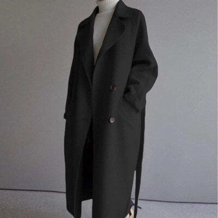 Fenella | Women's Long Double-Breasted Belted Coat