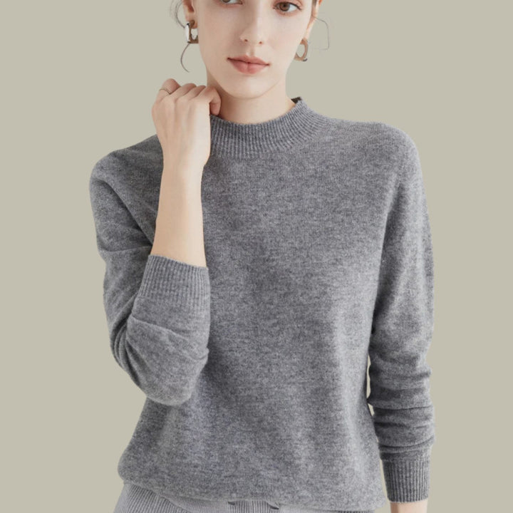 Henrietta | Women's Merino Wool Mock Neck Jumper