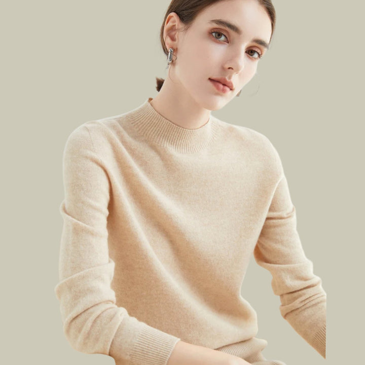 Henrietta | Women's Merino Wool Mock Neck Jumper