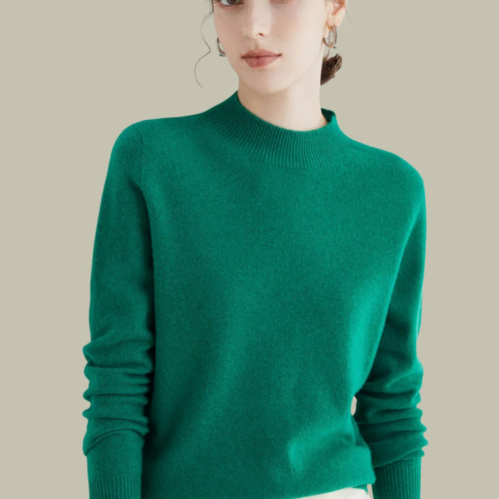 Henrietta | Women's Merino Wool Mock Neck Jumper
