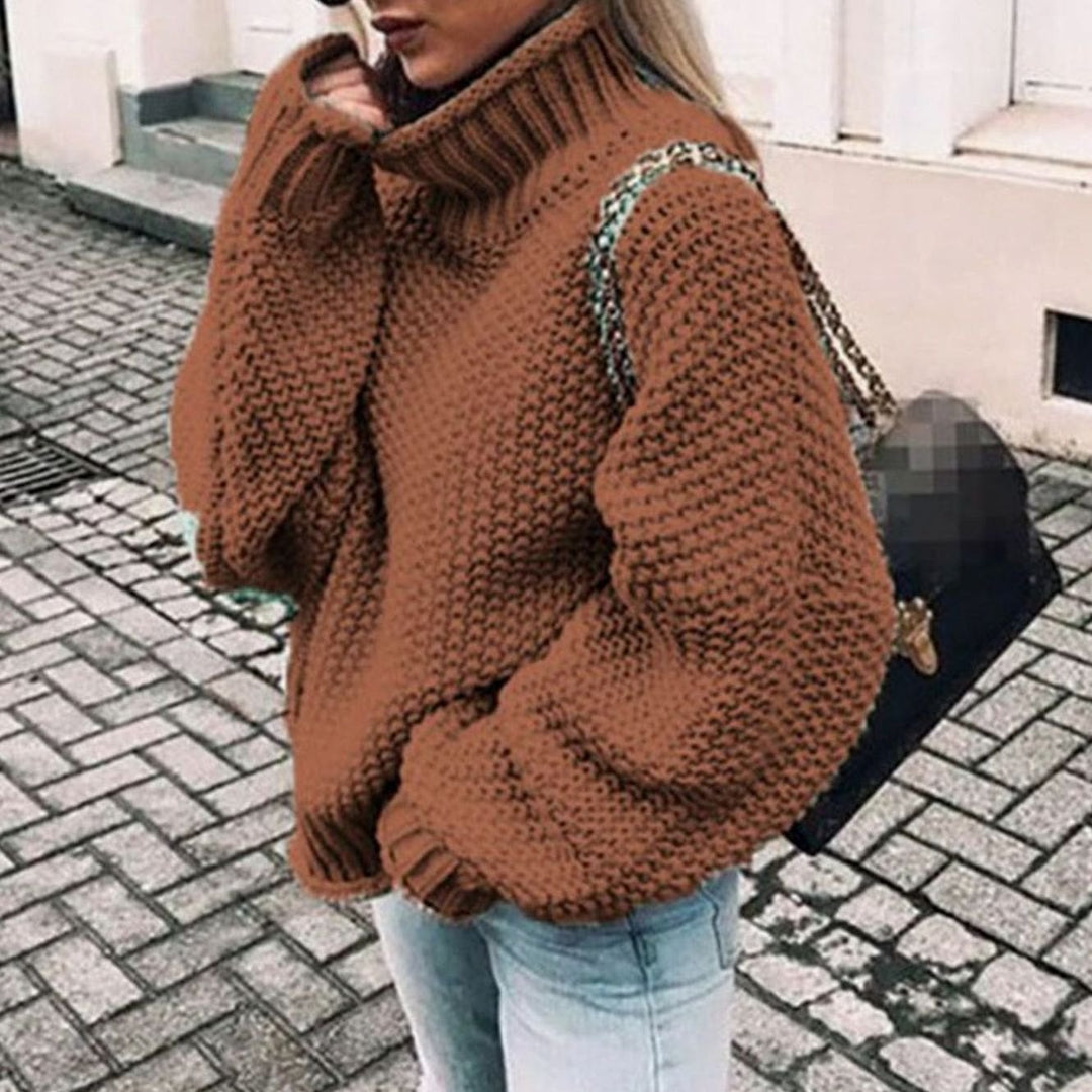Moira | Women's Oversized Chunky Knit Roll Neck Jumper