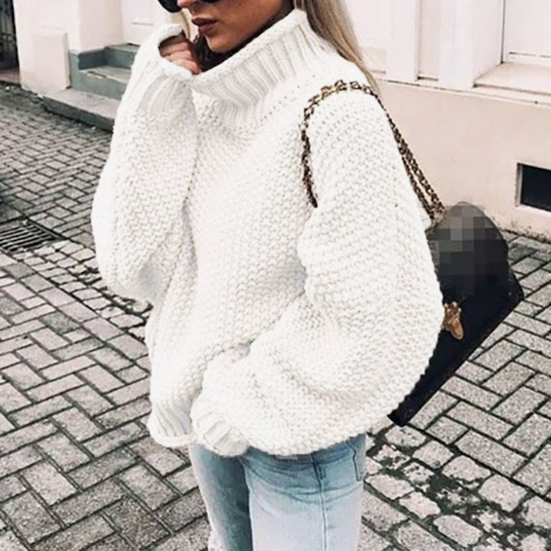 Moira | Women's Oversized Chunky Knit Roll Neck Jumper