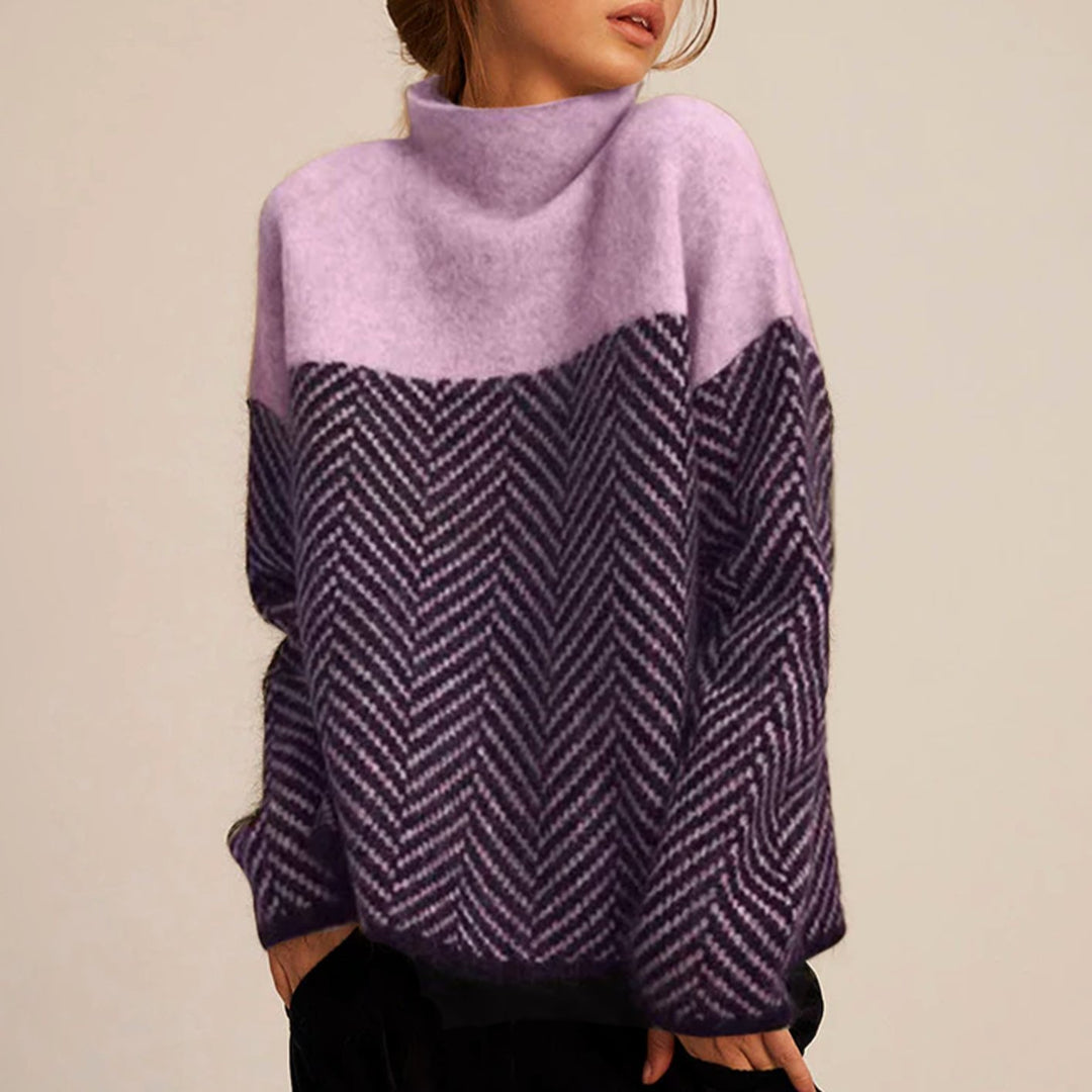 Esmara | Women's Oversized Herringbone High Neck Knit Jumper