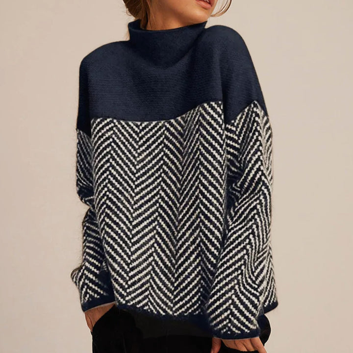 Esmara | Women's Oversized Herringbone High Neck Knit Jumper