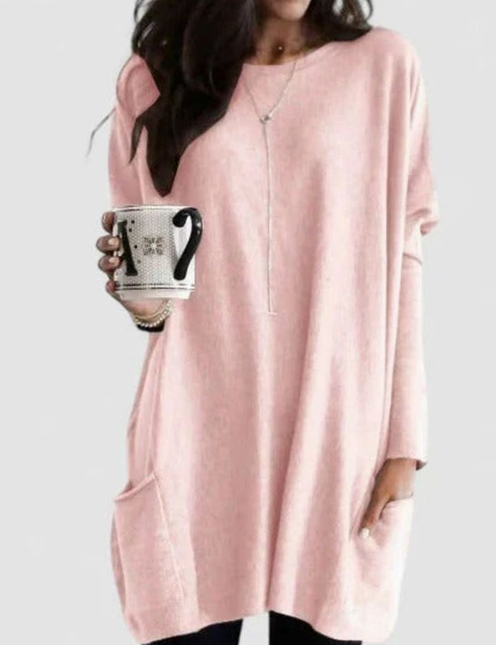 Avelora | Women's Oversized Long Sleeve Tunic Top with Pockets