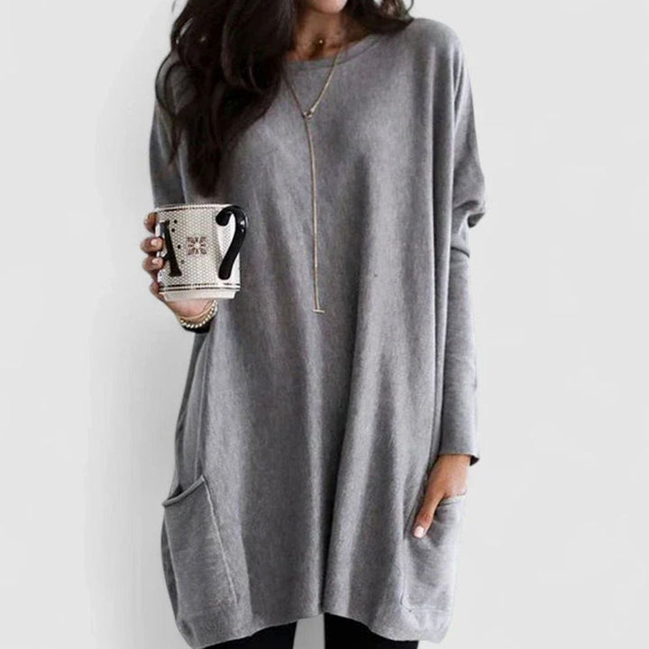 Avelora | Women's Oversized Long Sleeve Tunic Top with Pockets