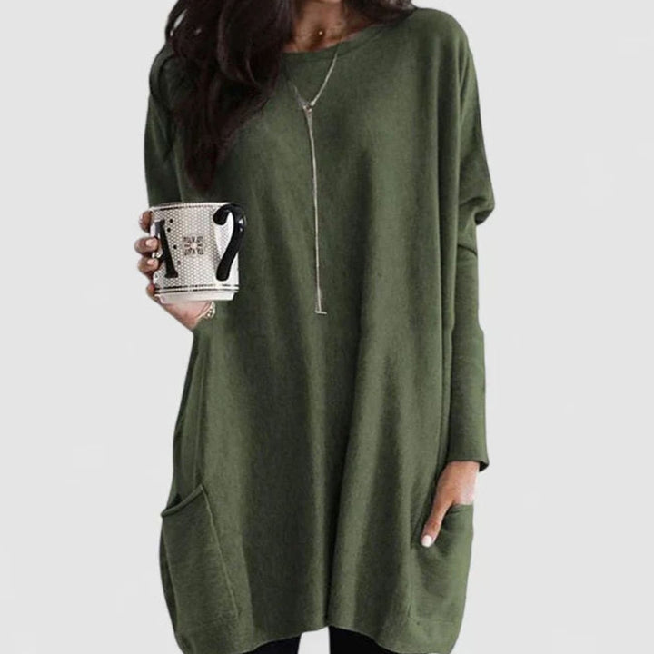 Avelora | Women's Oversized Long Sleeve Tunic Top with Pockets