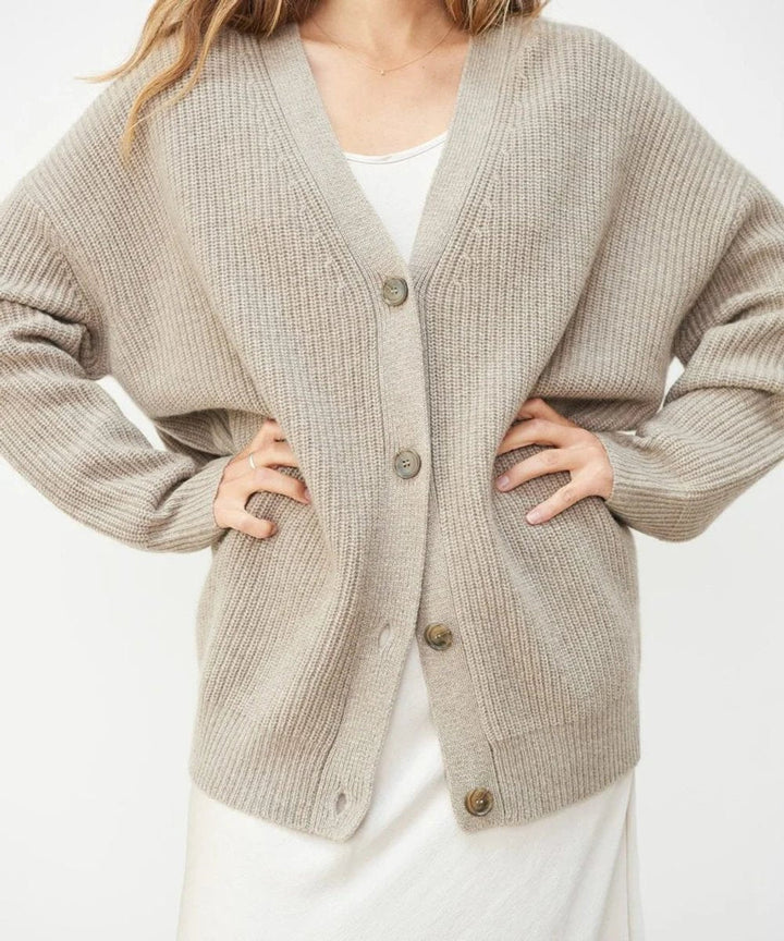 Zinnia | Women's Oversized Cashmere V-Neck Cardigan
