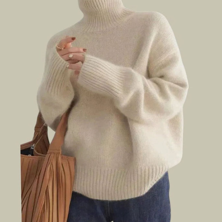 Annette | Women's Oversized Merino Wool Roll Neck Jumper