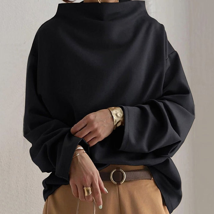 Ines | Women's Oversized High Neck Knitted Jumper