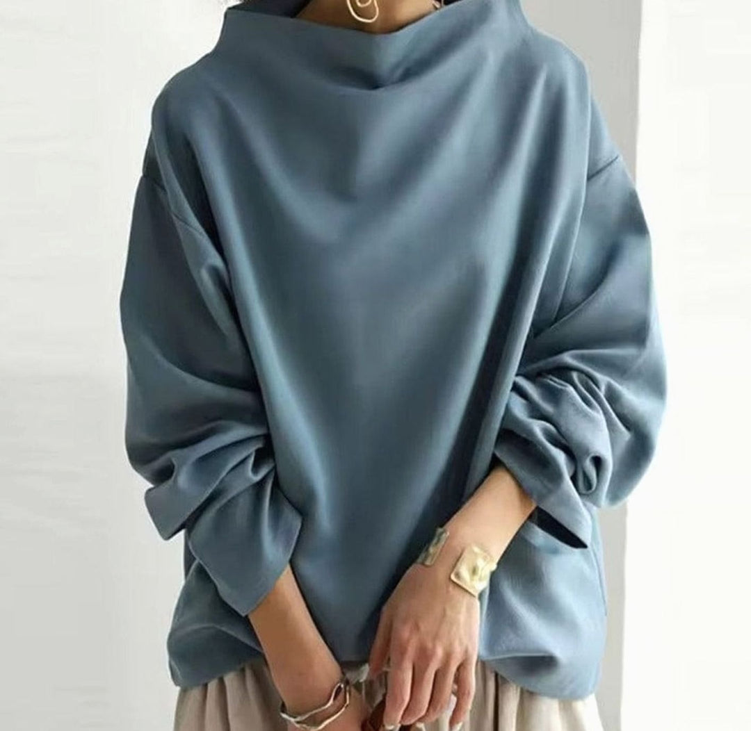 Ines | Women's Oversized High Neck Knitted Jumper