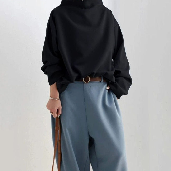 Ines | Women's Oversized High Neck Knitted Jumper