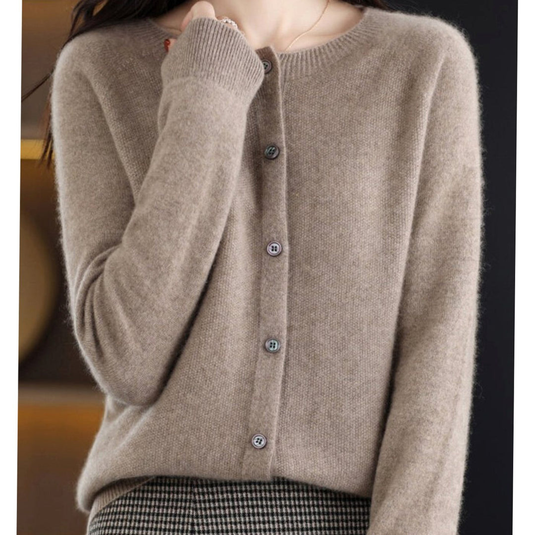 Evelisse | Women's Relaxed Fit V-Neck Button-Up Knit Cardigan