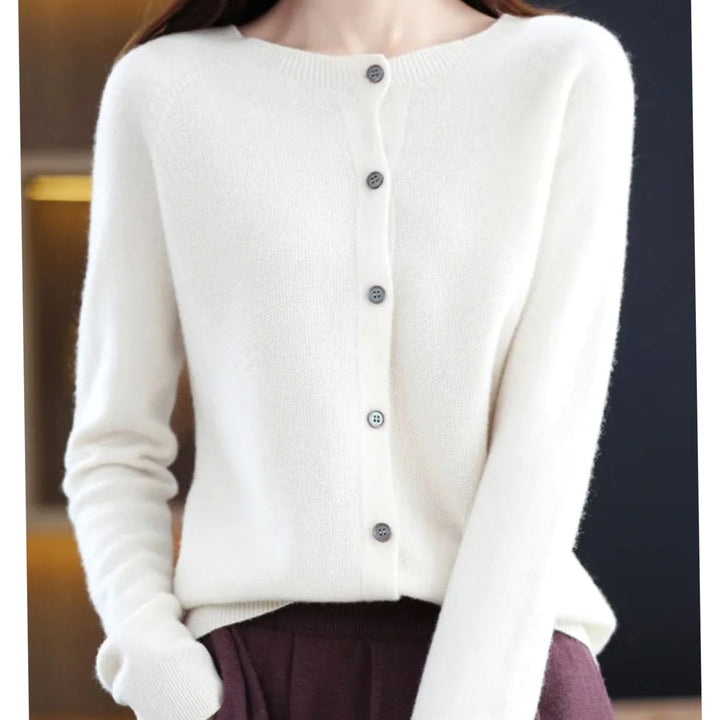 Evelisse | Women's Relaxed Fit V-Neck Button-Up Knit Cardigan