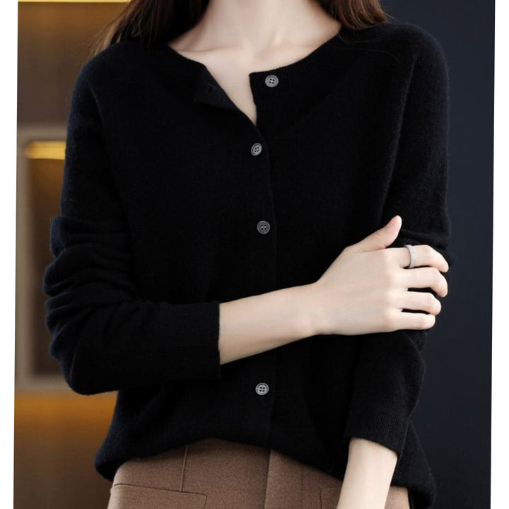 Evelisse | Women's Relaxed Fit V-Neck Button-Up Knit Cardigan