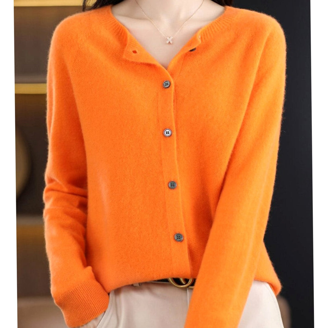 Evelisse | Women's Relaxed Fit V-Neck Button-Up Knit Cardigan