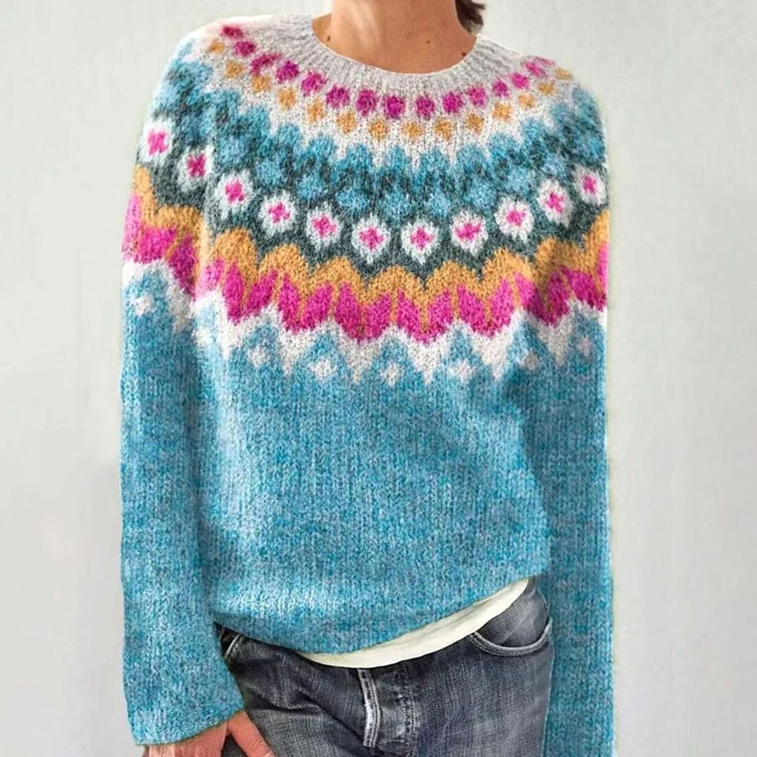 Elarae | Women's Relaxed Fit Reindeer Christmas Knit Jumper