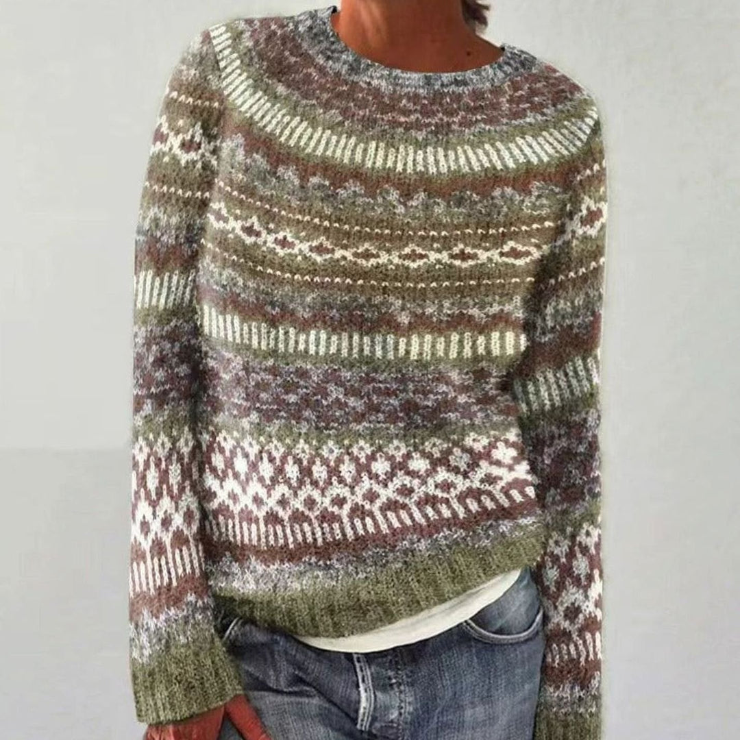 Elarae | Women's Relaxed Fit Reindeer Christmas Knit Jumper