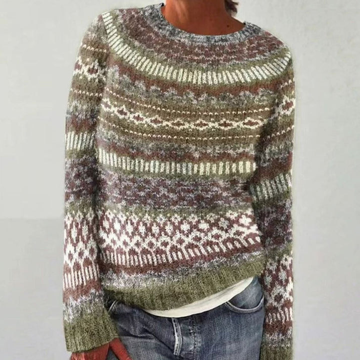 Elarae | Women's Relaxed Fit Reindeer Christmas Knit Jumper