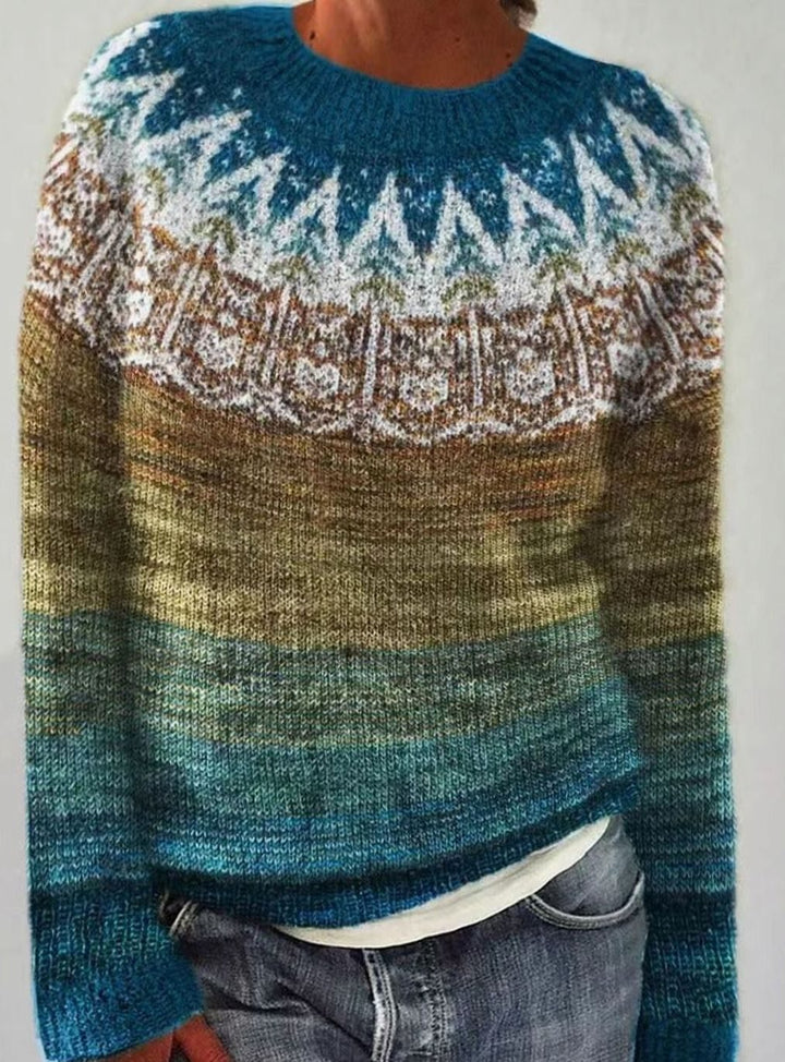 Elarae | Women's Relaxed Fit Reindeer Christmas Knit Jumper