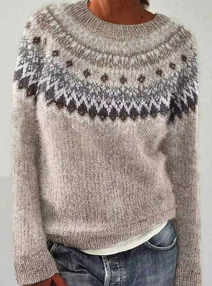 Elarae | Women's Relaxed Fit Reindeer Christmas Knit Jumper