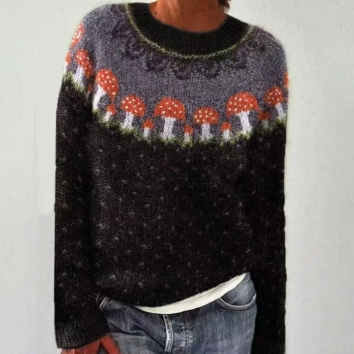 Elarae | Women's Relaxed Fit Reindeer Christmas Knit Jumper