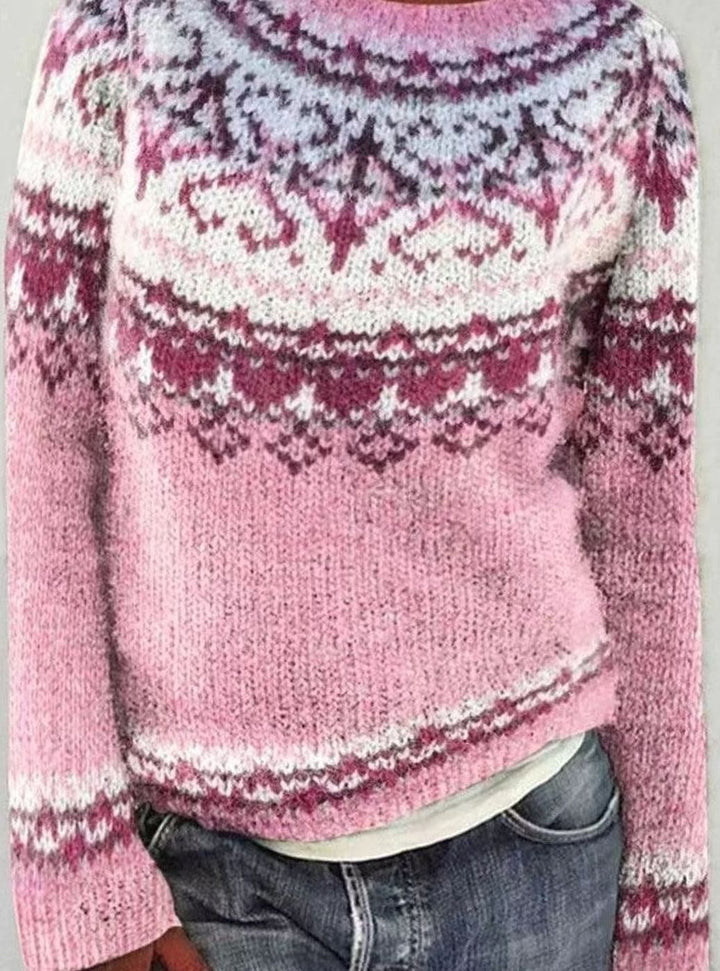 Elarae | Women's Relaxed Fit Reindeer Christmas Knit Jumper