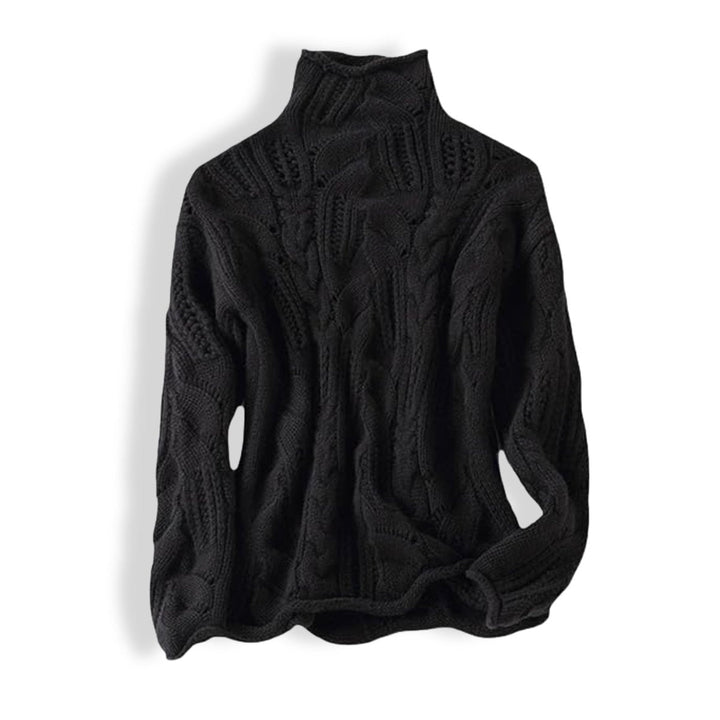 Isadora | Women's Relaxed Cable Knit Roll Neck Jumper
