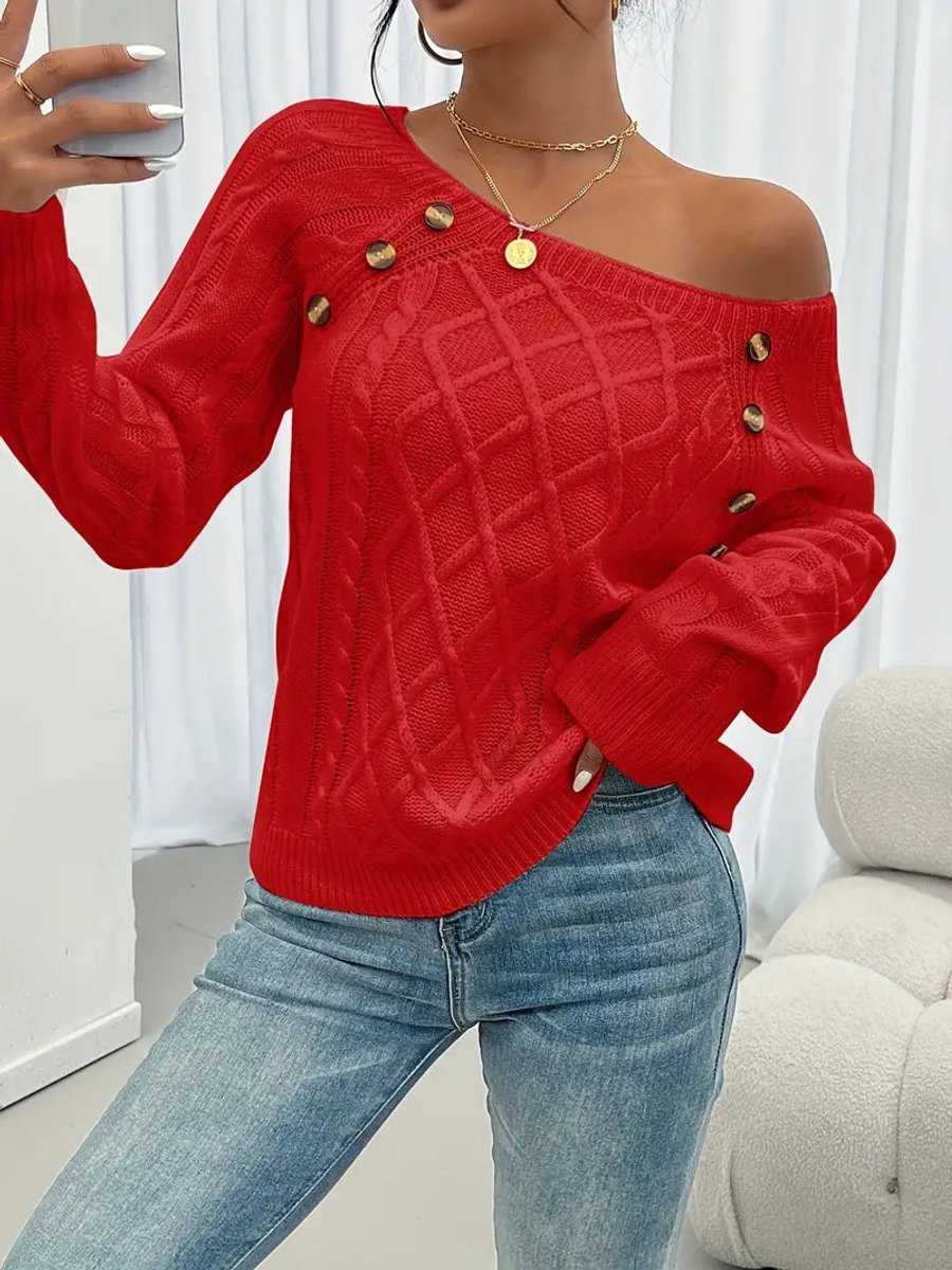Eilidh | Women's Cable Knit Crew Neck Jumper