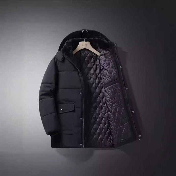 Rufus | Men's Fleece-Lined Hooded Quilted Puffer Jacket