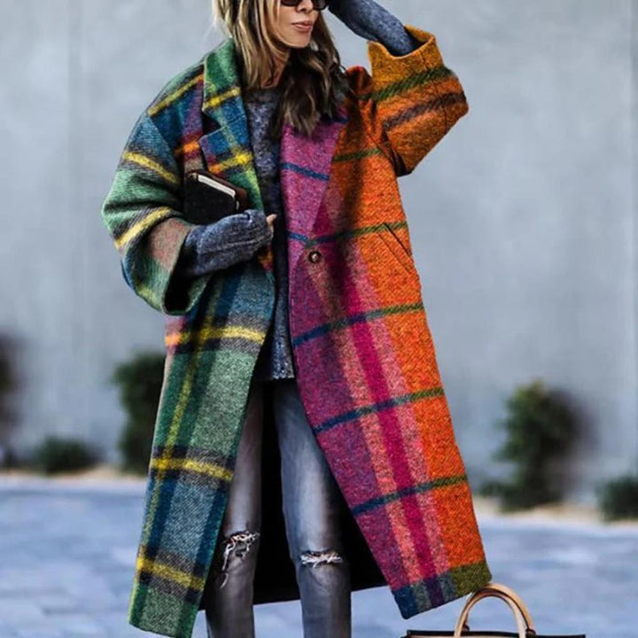 Dinah | Women's Oversized Plaid Longline Coat