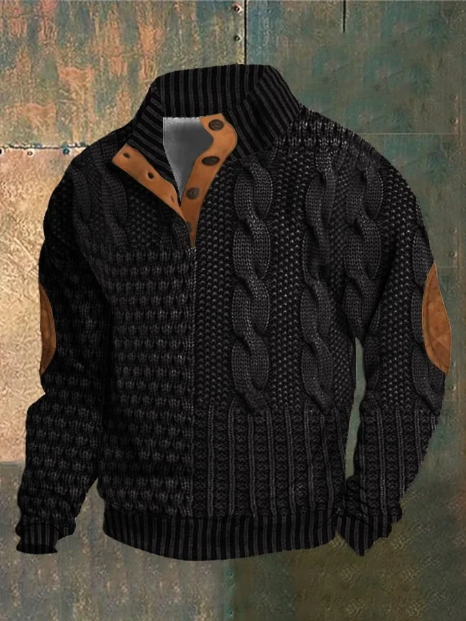 Edmund | Men's Cable Knit Quarter-Zip Jumper