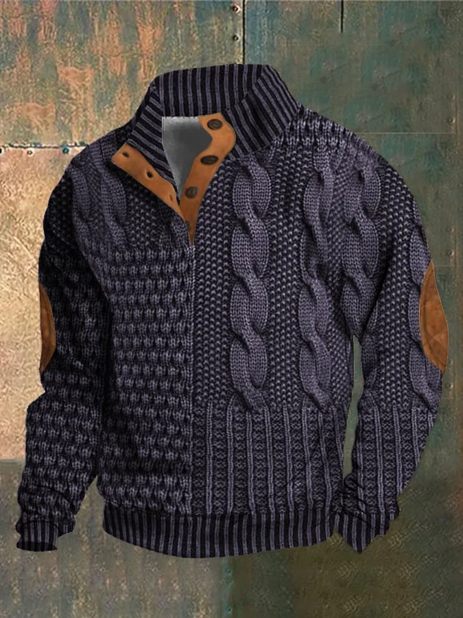 Edmund | Men's Cable Knit Quarter-Zip Jumper