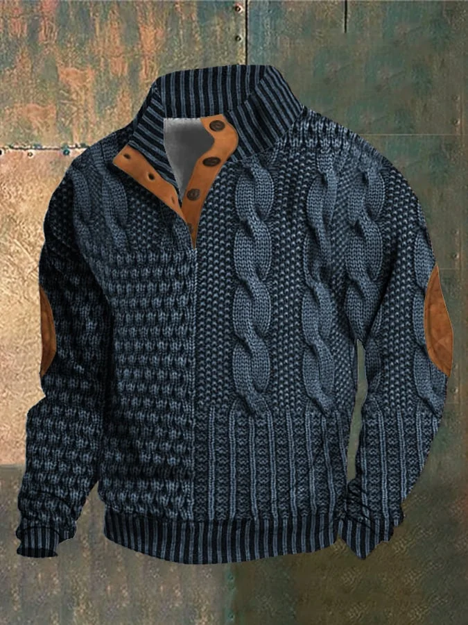 Edmund | Men's Cable Knit Quarter-Zip Jumper