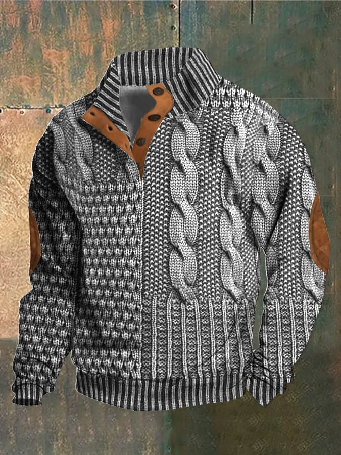 Edmund | Men's Cable Knit Quarter-Zip Jumper