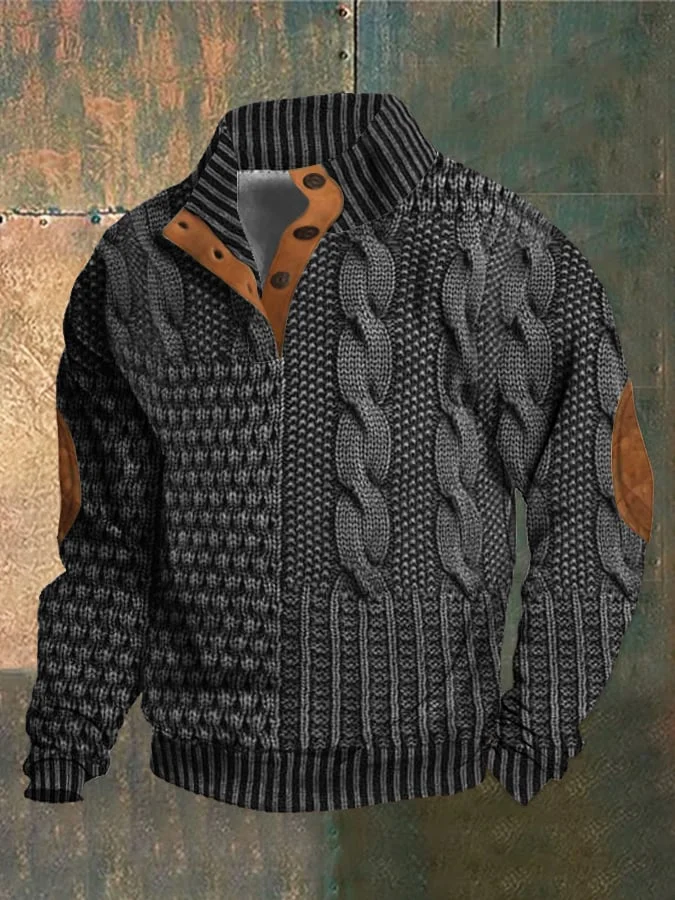 Edmund | Men's Cable Knit Quarter-Zip Jumper