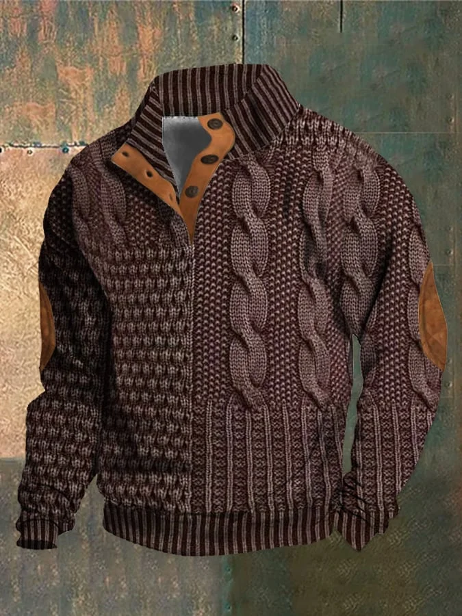 Edmund | Men's Cable Knit Quarter-Zip Jumper