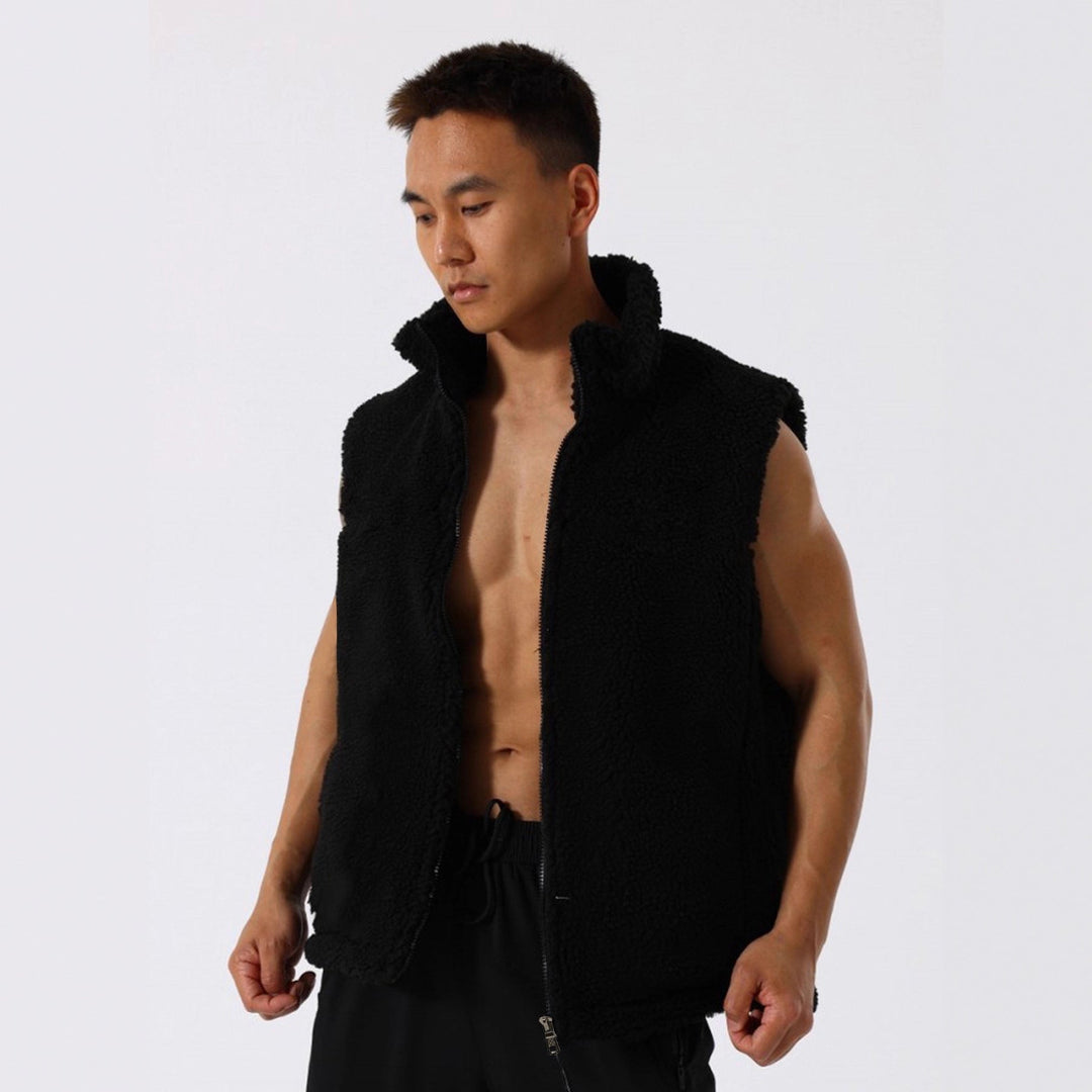Nia | Women's Sherpa Fleece Zip-Up Gilet with High Collar