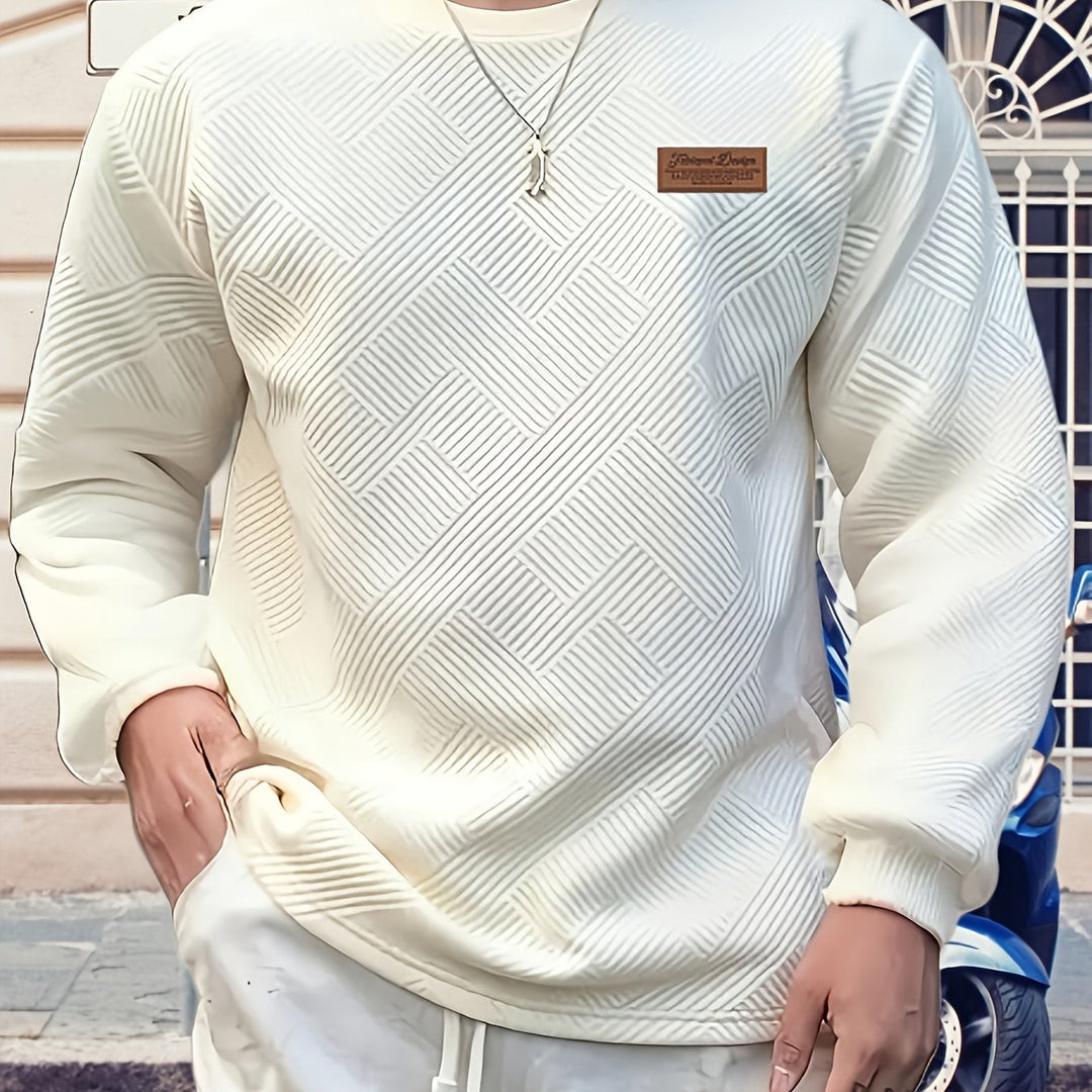 Spencer | Men's Textured Crew Neck Sweatshirt