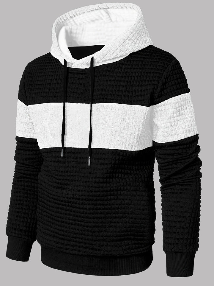 Orson | Men's Textured Colour Block Hoodie