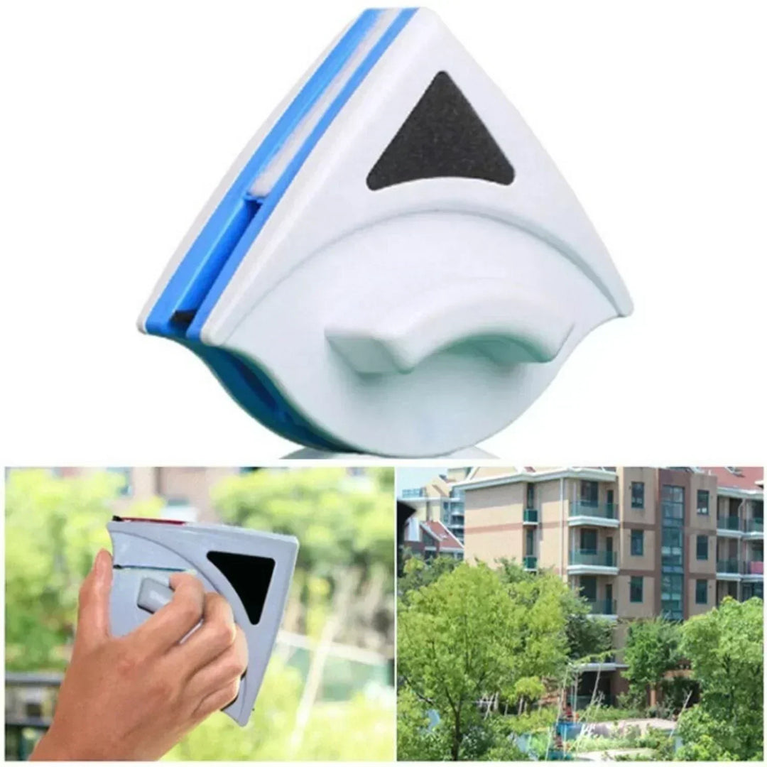 Double-Sided Magnetic Window Cleaner – Glass Cleaning Tool with Comfortable Grip for 3–8mm Windows