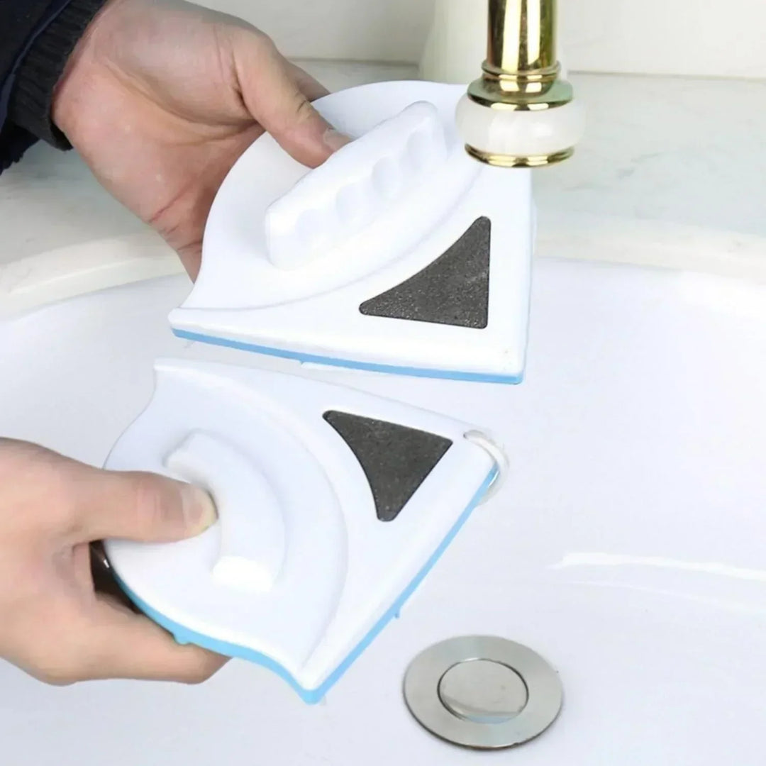 Double-Sided Magnetic Window Cleaner – Glass Cleaning Tool with Comfortable Grip for 3–8mm Windows